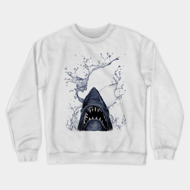 shark Crewneck Sweatshirt by gupikus